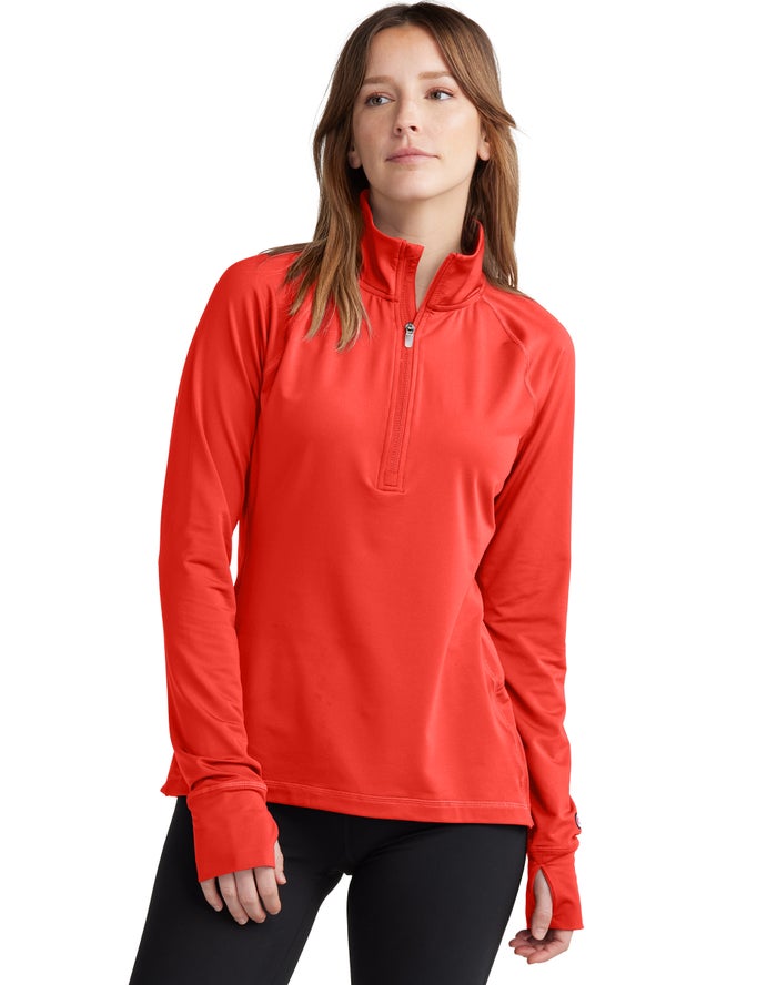 Sudadera Champion Mujer - Absolute 1/2 Zip Mock Neck ( Naranjas ) 0697341-HE